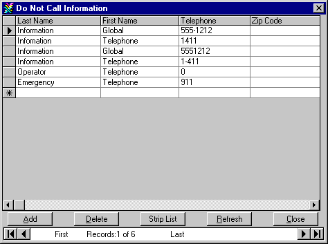 Do-Not-Call Information