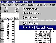 PhoneTree 3500 Reminder System Flex Field Recording
