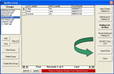 Predator Database Integration Screen